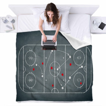 Hockey Strategy Plan Blankets 54918292