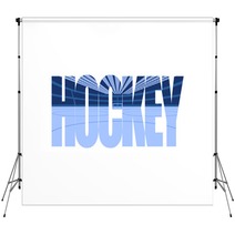 Hockey The Word With The Image Of The Ice Arena Inside Isolated Image In Blue Colors Vector Eps 10 Backdrops 238233011