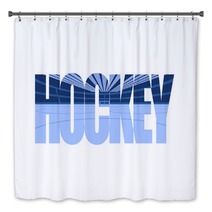 Hockey The Word With The Image Of The Ice Arena Inside Isolated Image In Blue Colors Vector Eps 10 Bath Decor 238233011