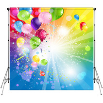 Holiday Backgrund With Balloons Backdrops 53294305