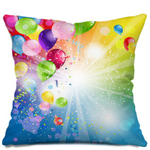 Holiday Backgrund With Balloons Pillows 53294305