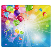 Holiday Backgrund With Balloons Rugs 53294305