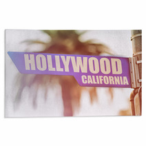 Hollywood California Street Sign Rugs 79266813