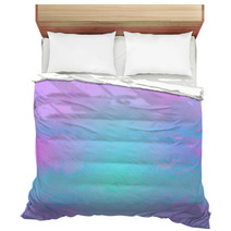 Holographic Iridescent Gradient Of Pink And Blue Abstraction Of Nature Background Bedding 162206539