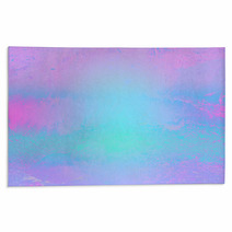 Holographic Iridescent Gradient Of Pink And Blue Abstraction Of Nature Background Rugs 162206539