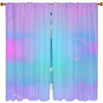 Holographic Iridescent Gradient Of Pink And Blue Abstraction Of Nature Background Window Curtains 162206539