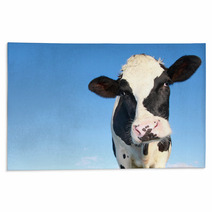 Holstein Cow Against Blue Sky Rugs 46451167