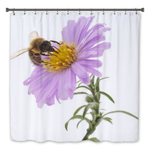 Honeybee And Blue Flower Bath Decor 72323454