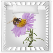 Honeybee And Blue Flower Nursery Decor 72323454