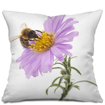 Honeybee And Blue Flower Pillows 72323454