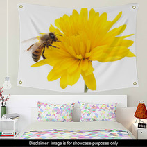 Honeybee And Yellow Flower Wall Art 62311390