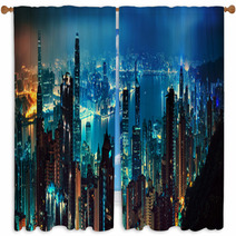 Hong Kong Panorama Window Curtains 57492611