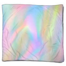 Horizontal Abstract Pastel Holographic Texture Design For Pattern And Background Blankets 242875977