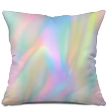 Horizontal Abstract Pastel Holographic Texture Design For Pattern And Background Pillows 242875977