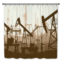 Horizontal Illustration With Units For Oil Industry. Bath Decor 64472106