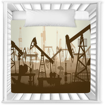 Horizontal Illustration With Units For Oil Industry. Nursery Decor 64472106