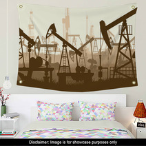 Horizontal Illustration With Units For Oil Industry. Wall Art 64472106