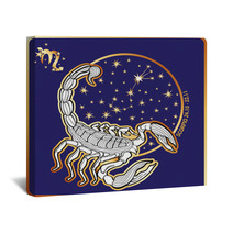 Horoscope.Scorpio Zodiac Sign Wall Art 71188713