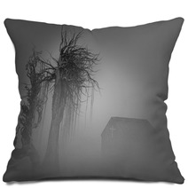Horror Halloween Abandoned Old House In Creepy Nigh Pillows 125417458