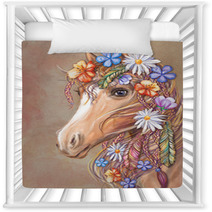 Horse Hippie Digital Art Nursery Decor 125360654