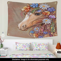 Horse Hippie Digital Art Wall Art 125360654