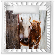Horse Horse Horse Animal Winter Nursery Decor 141325932