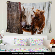 Horse Horse Horse Animal Winter Wall Art 141325932