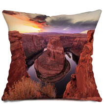 Horseshoe Bend Canyon Sunset Pillows 58623163