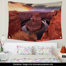 Horseshoe Bend Canyon Sunset Wall Art 58623163