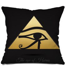 Horus Eye Vector Art Pillows 107216987