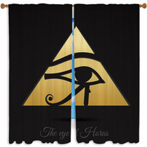 Horus Eye Vector Art Window Curtains 107216987
