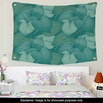 Hosta Leaf Pattern_Blue Wall Art 24877534