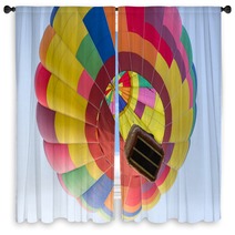 Hot Air Balloon Flying Up Window Curtains 171119336