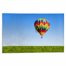 Hot Air Balloon Over Blue Sky Rugs 34532887