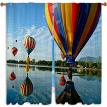 Hot Air Balloons Window Curtains 9219978