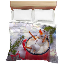 Hot Chocolate With Melted Snowman Bedding 96007198