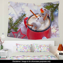 Hot Chocolate With Melted Snowman Wall Art 96007198
