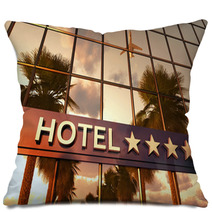 Hotel Sign With Stars Pillows 65821315