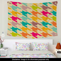 Houndstooth Pattern Wall Art 51234395