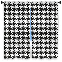 Houndstooth Seamless Pattern Window Curtains 59603884