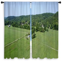 Houses In The Country Side Window Curtains 222177527