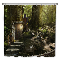 Housing Dwarves And Elves In A Magical Forest Bath Decor 100628147