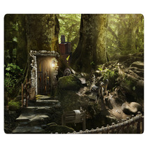 Housing Dwarves And Elves In A Magical Forest Rugs 100628147