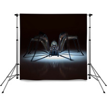 Huge Spider In Ambush Backdrops 64918636