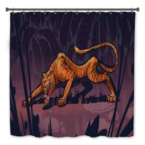 Hungry Tiger On A Hunt Bath Decor 295858514