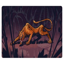 Hungry Tiger On A Hunt Rugs 295858514