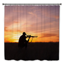 Hunter Shooting At Sunset Bath Decor 59863979