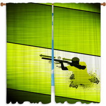 Hunting Background Window Curtains 45290835