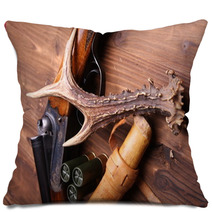 Hunting Shotguns And Knives Pillows 71560035