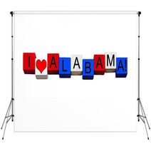 I Love Alabama Sign For America Us States Travel Isolated Backdrops 117909946